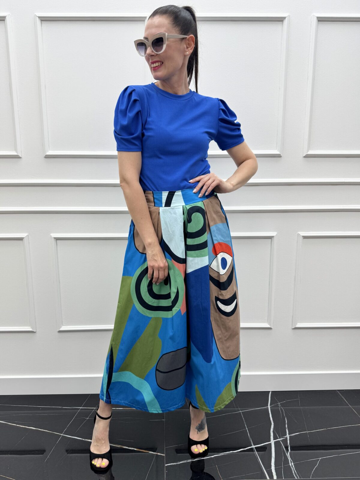 Dámske nohavice Rayan modré - Image 3