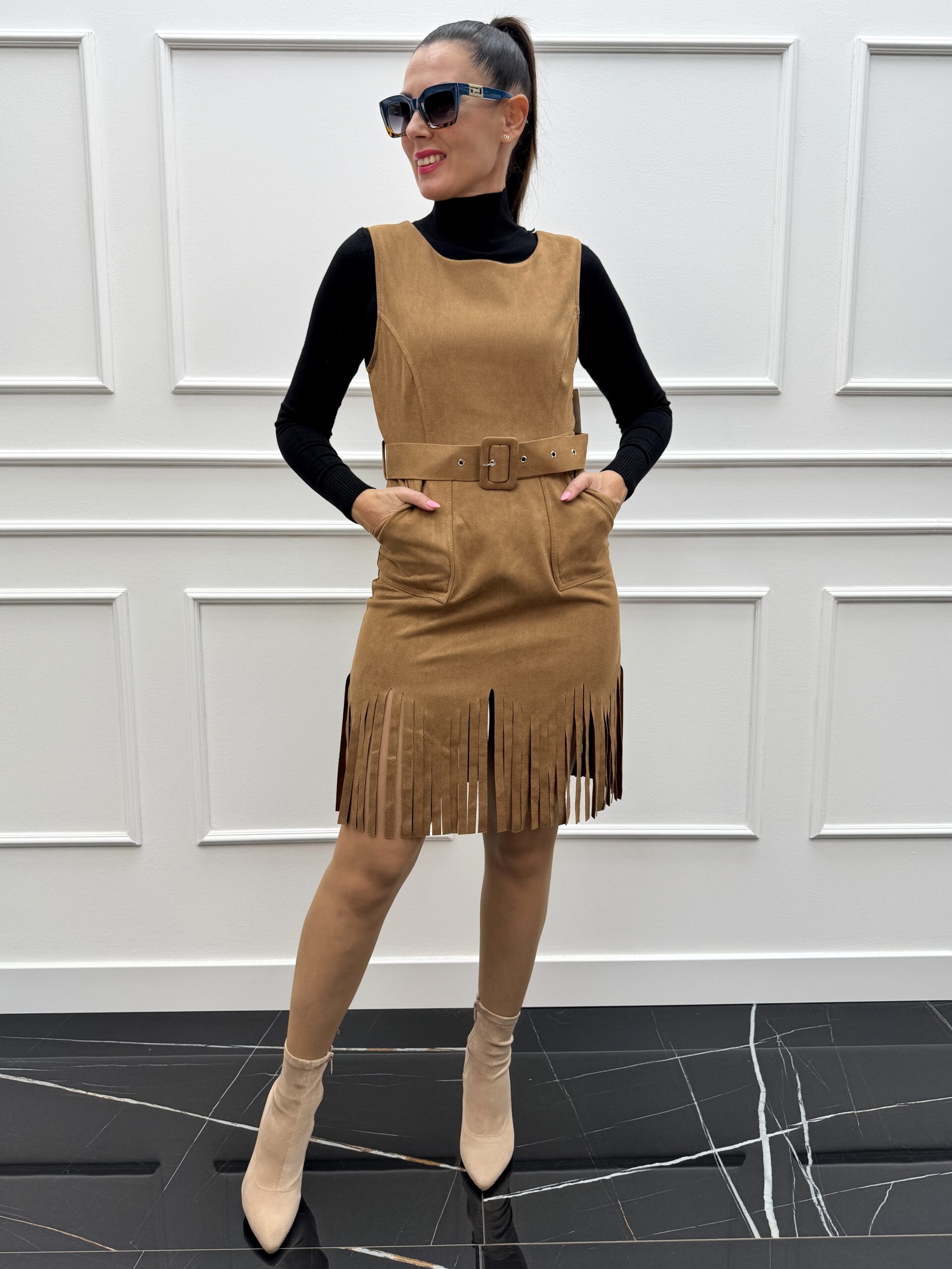 Dámske šaty Ester hnedé